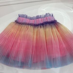 Charming Gradient Pleated Skirt for Kids